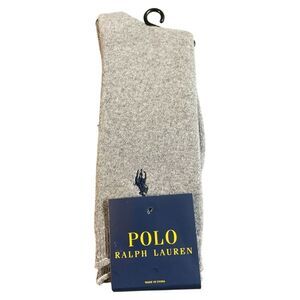 Polo Ralph Lauren Cotton-Blend Crew Socks gray size 10-13 new